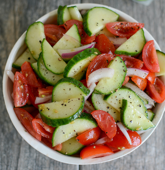 Easy Summer Cucumber Tomato Salad: Fresh Dill & Red Wine Vinaigrette